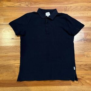 PETER WERTH London Blue Textured Polo Small